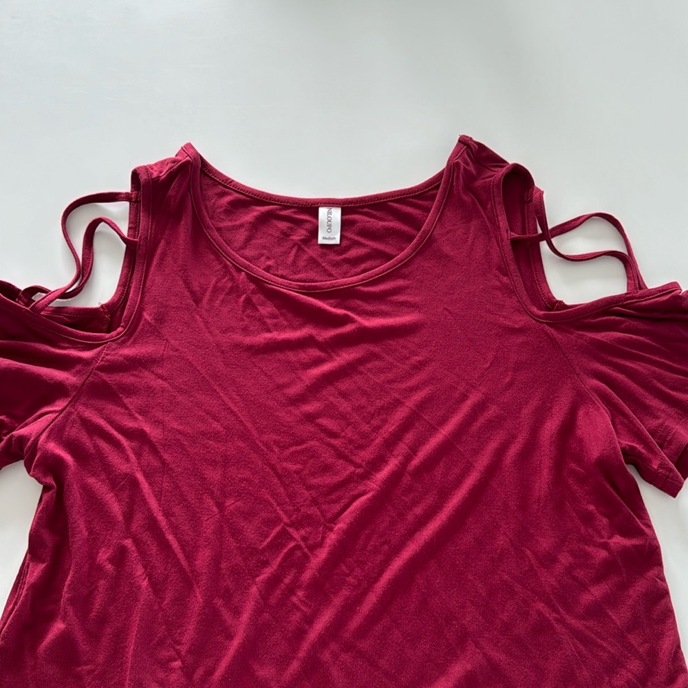 Brand new never worn wine red top